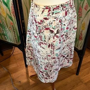 Merona pattern linen skirt